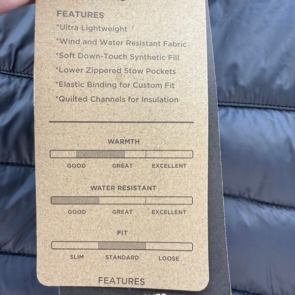 Hawke & Co Puffer Coat Men's M Grey Performance Wind And Water Resistant NWT - Picture 11 of 15